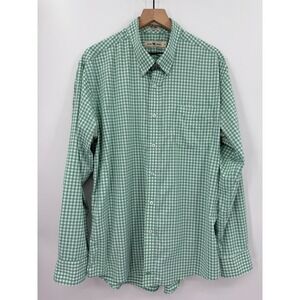 Onward Reserve Shirt Mens XXL Green Gingham Check‎ Button Tailored Fit Read